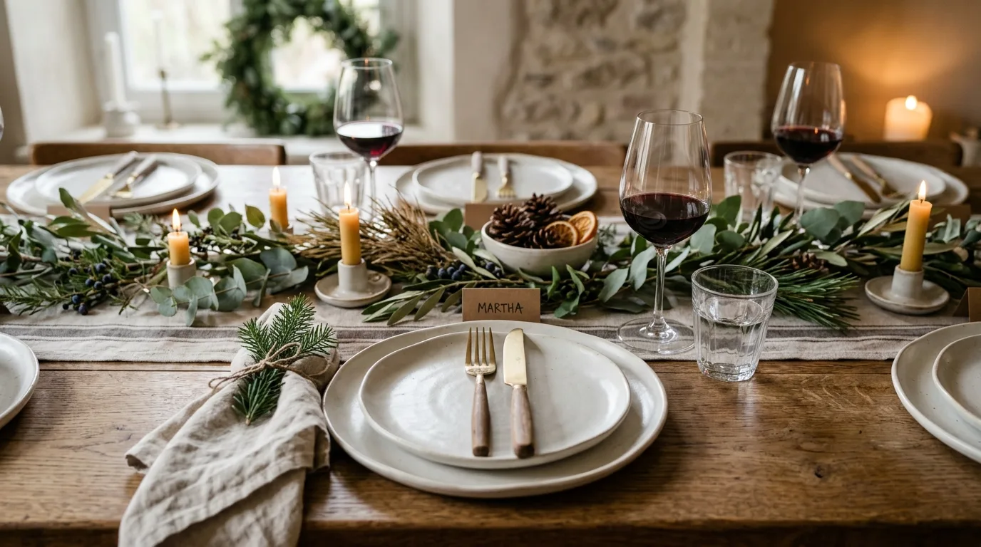 Use linen wool and wood to add texture without clutter inspiration for a Scandinavian holiday home.